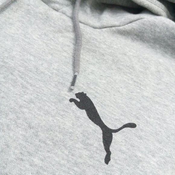 Puma (Sz.M) Men's Gray Pullover Hoodie Sweatshirt - Picture 2 of 5